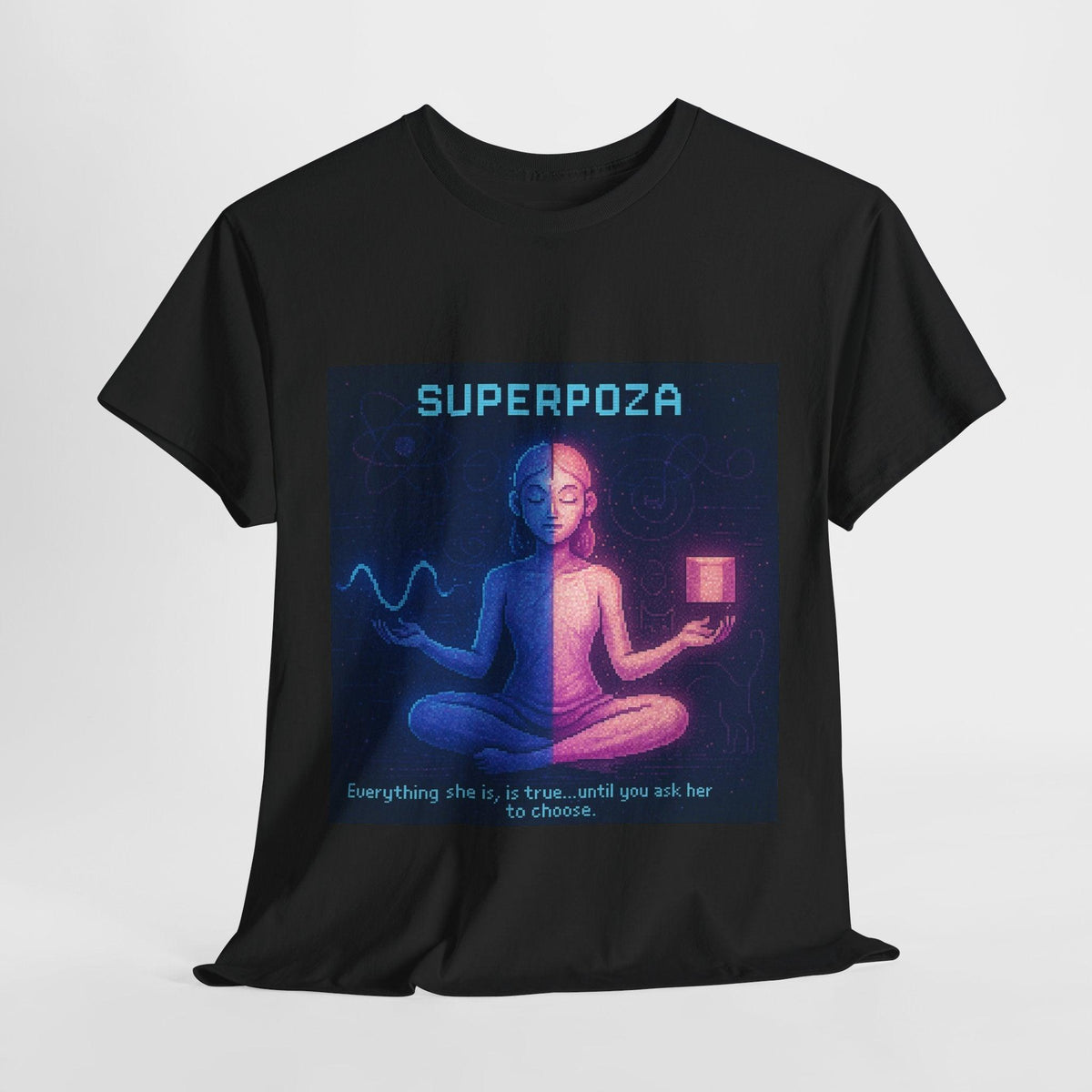 Superpoza – Quantum Superposition physics T-shirt
