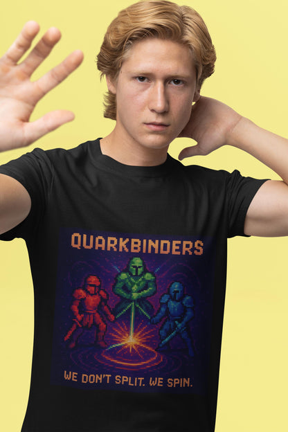 Quarkbinders – Quantum Chromodynamics / Strong Nuclear Force physics T-shirt
