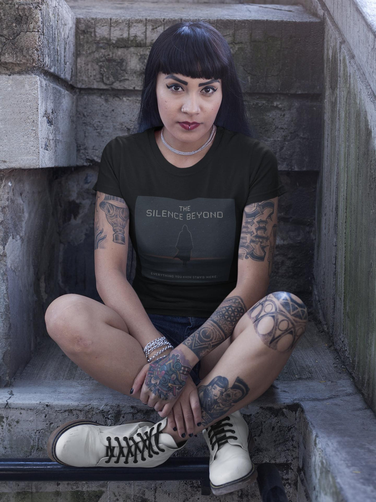 The Silence Beyond – Cosmic Horizon / Observable Limit physics T-shirt