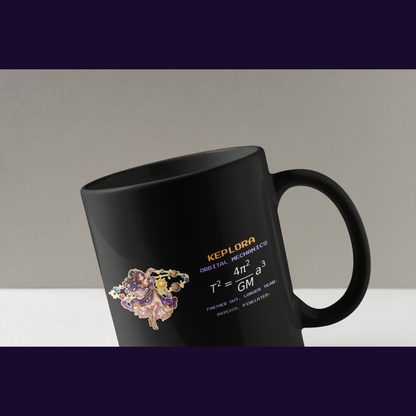 Keplora physics mug, close-up