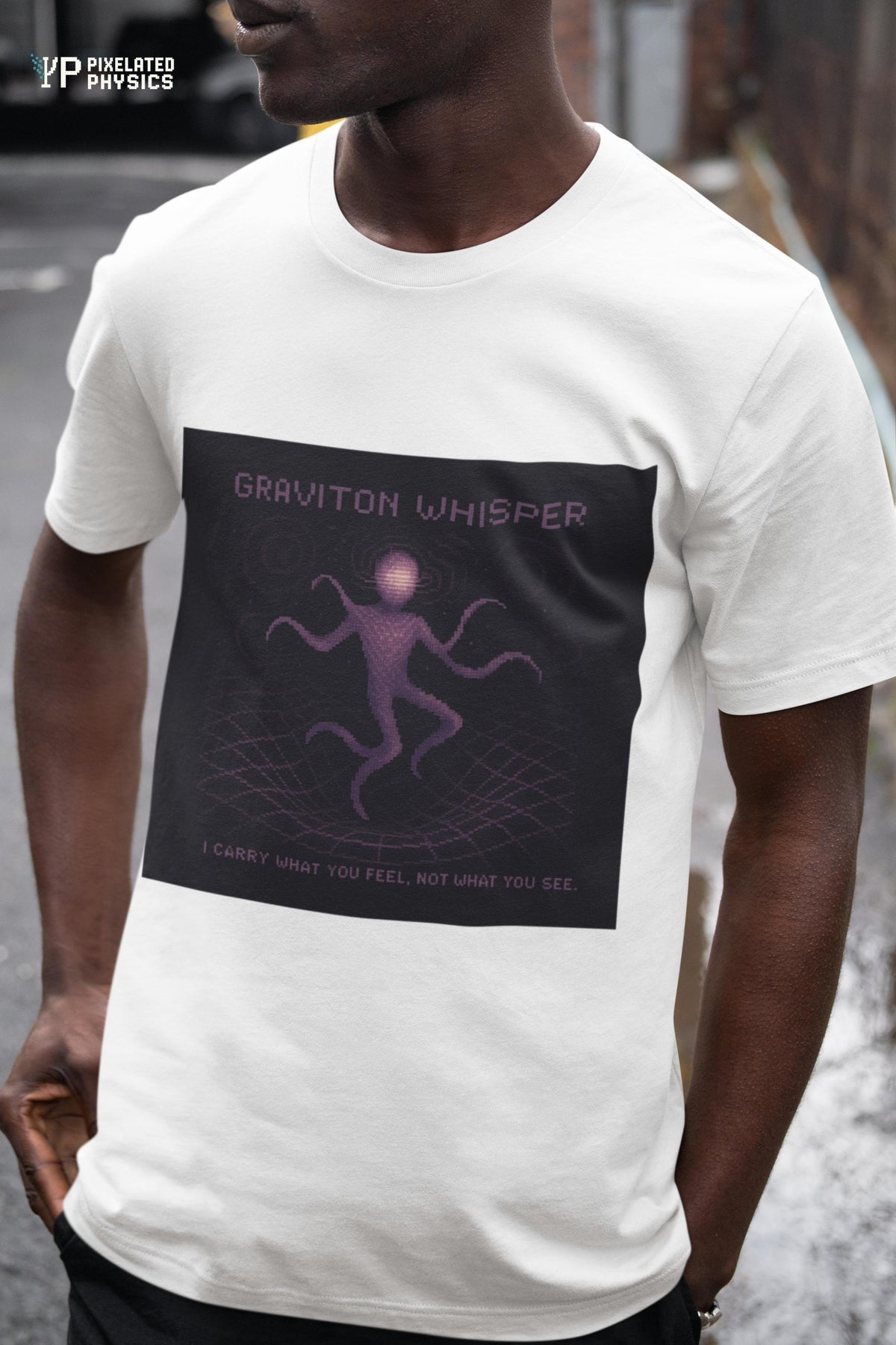 Graviton Whisper – Quantum Gravity / Force Carrier physics T-shirt