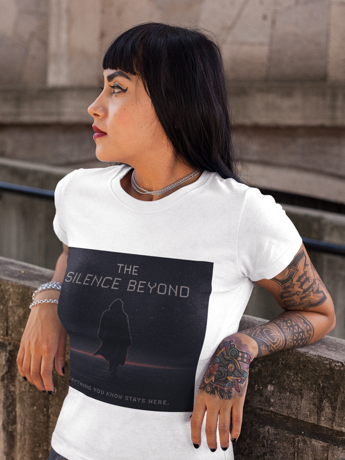 The Silence Beyond – Cosmic Horizon / Observable Limit physics T-shirt