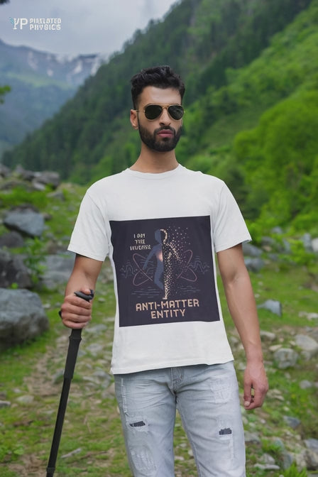 Anti-Matter Entity worn on a model – Pixelated Physics