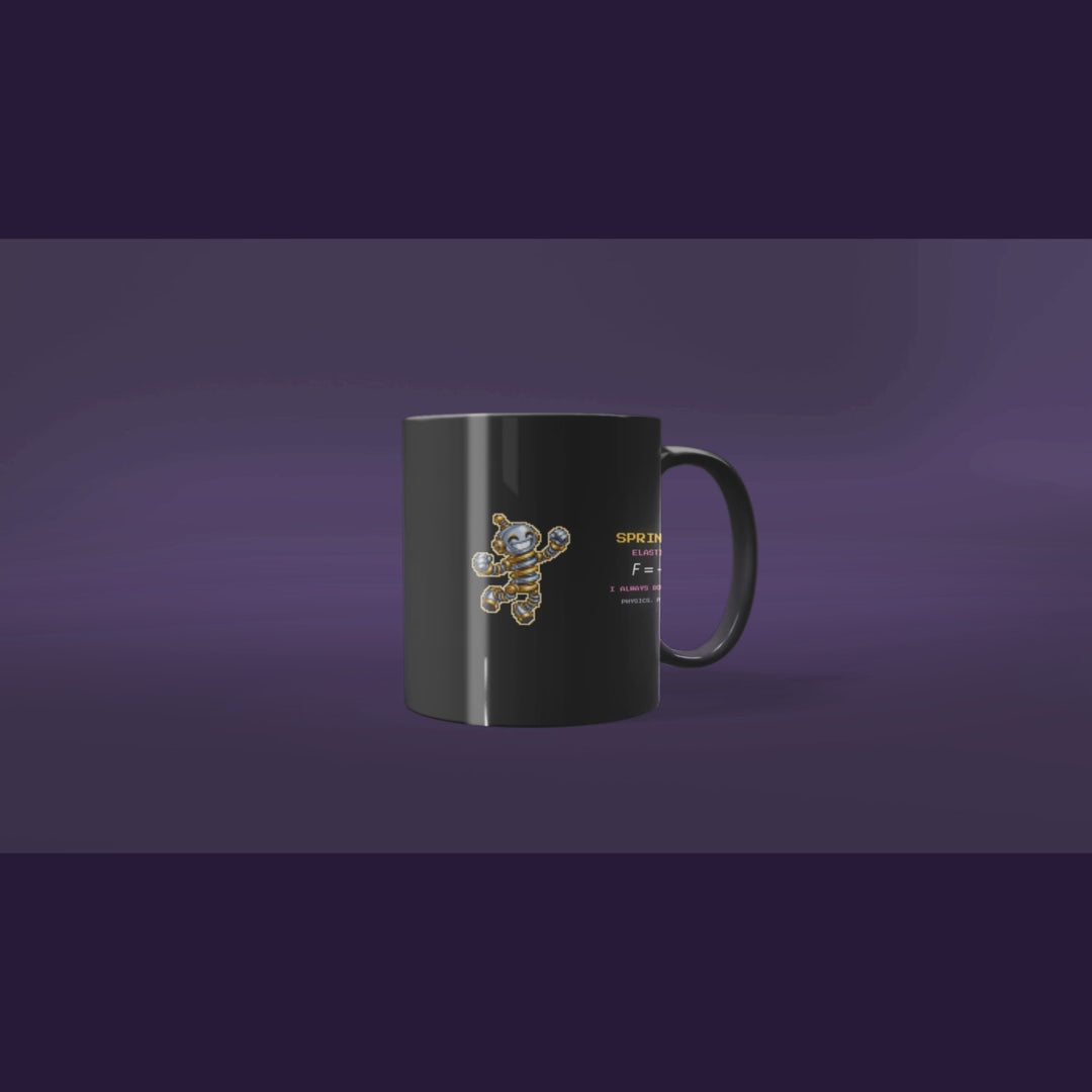 Springald physics mug, rotating view