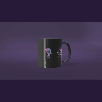 Qubitta physics mug, rotating view