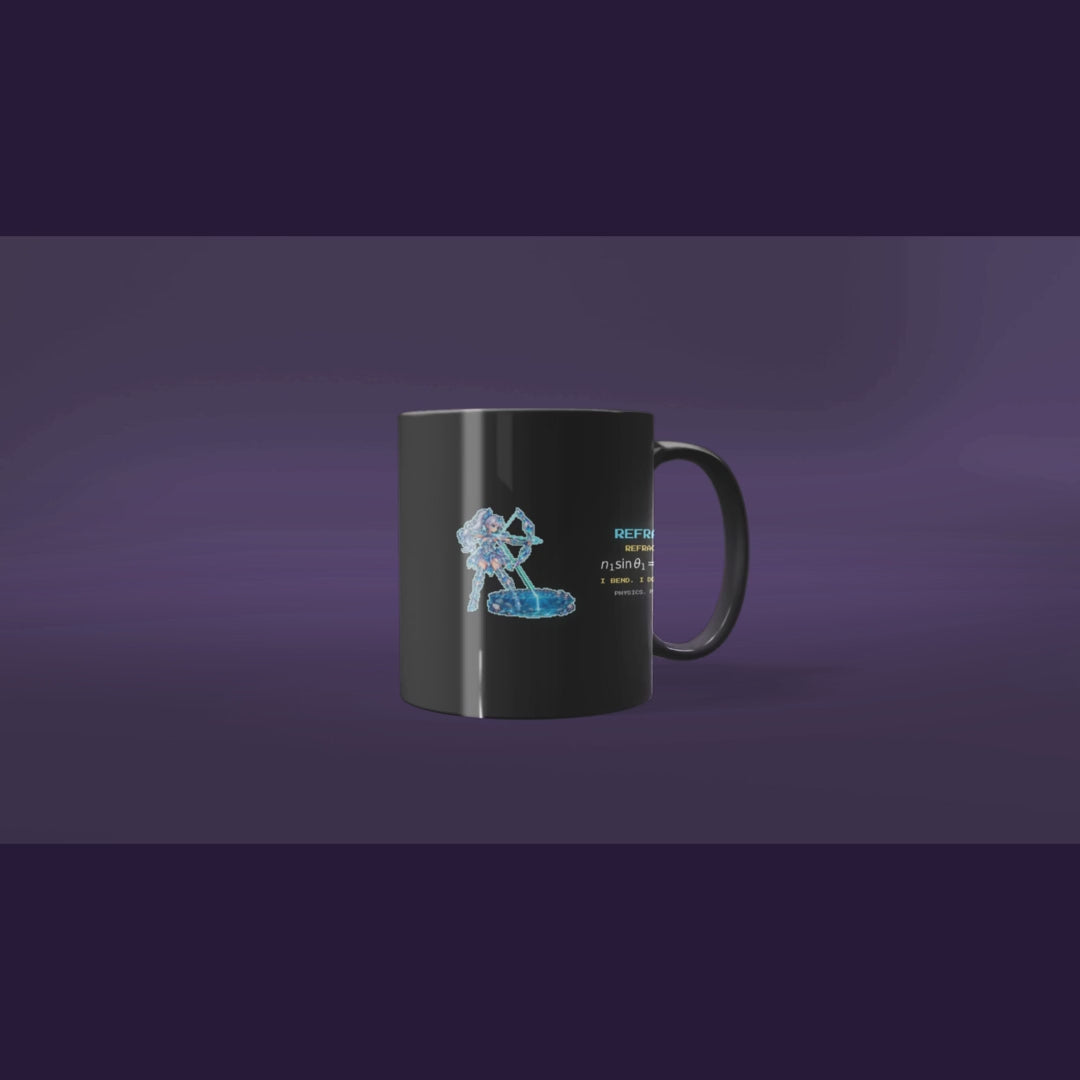 Refracta physics mug, rotating view