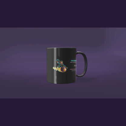 Debroglio physics mug, rotating view
