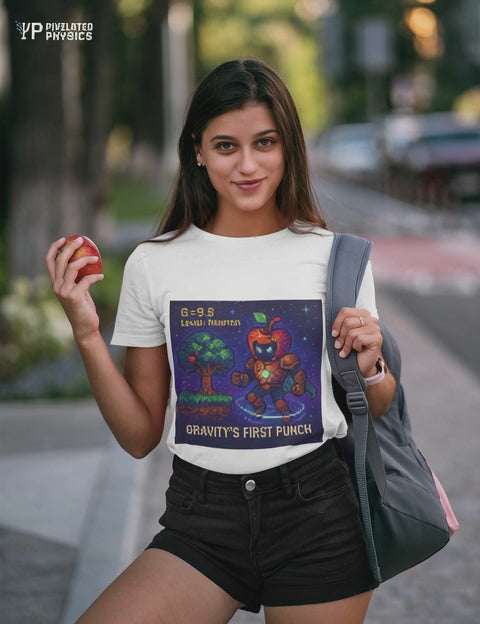 Gravity's First Punch worn on a model – Pixelated Physics