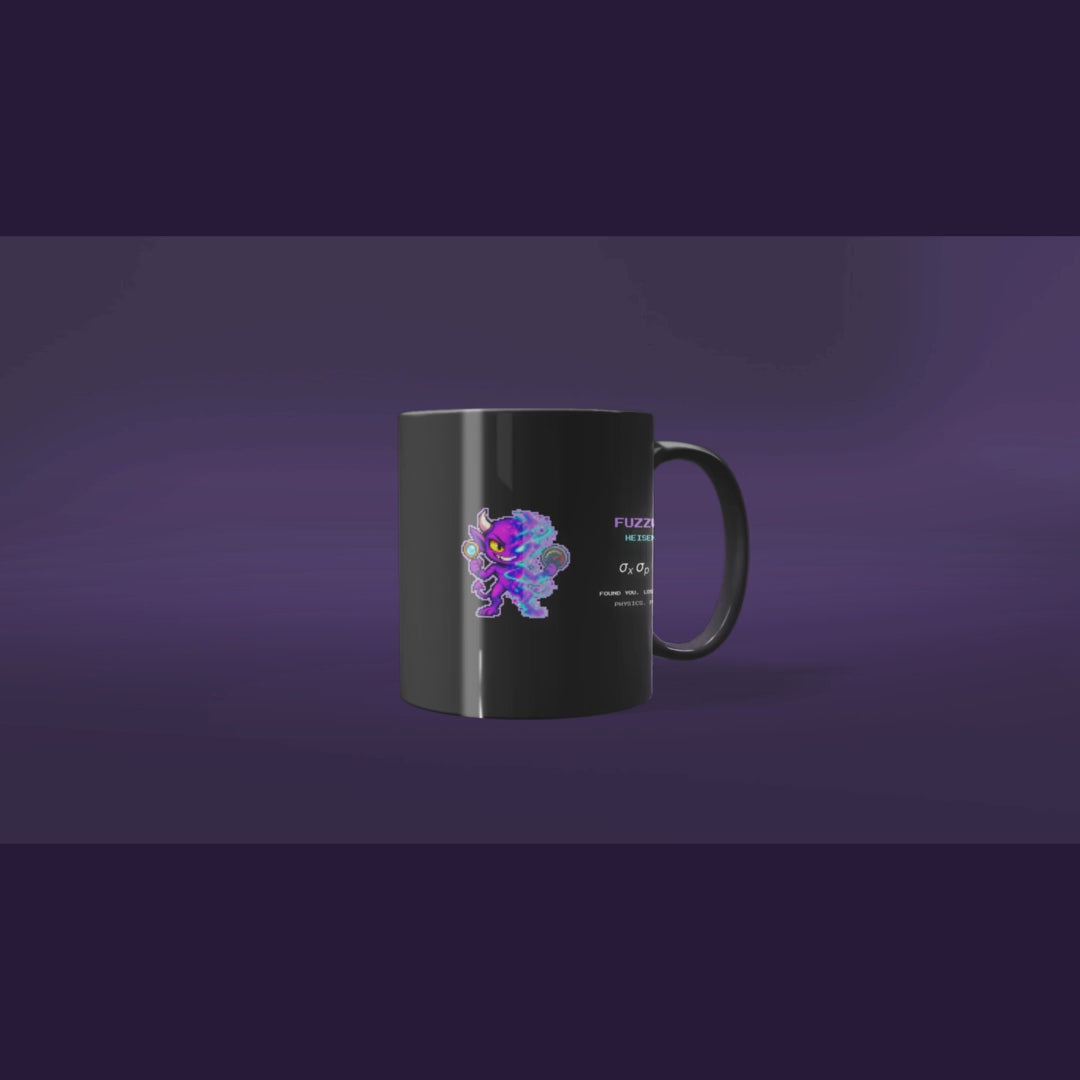 Fuzzwick physics mug, rotating view