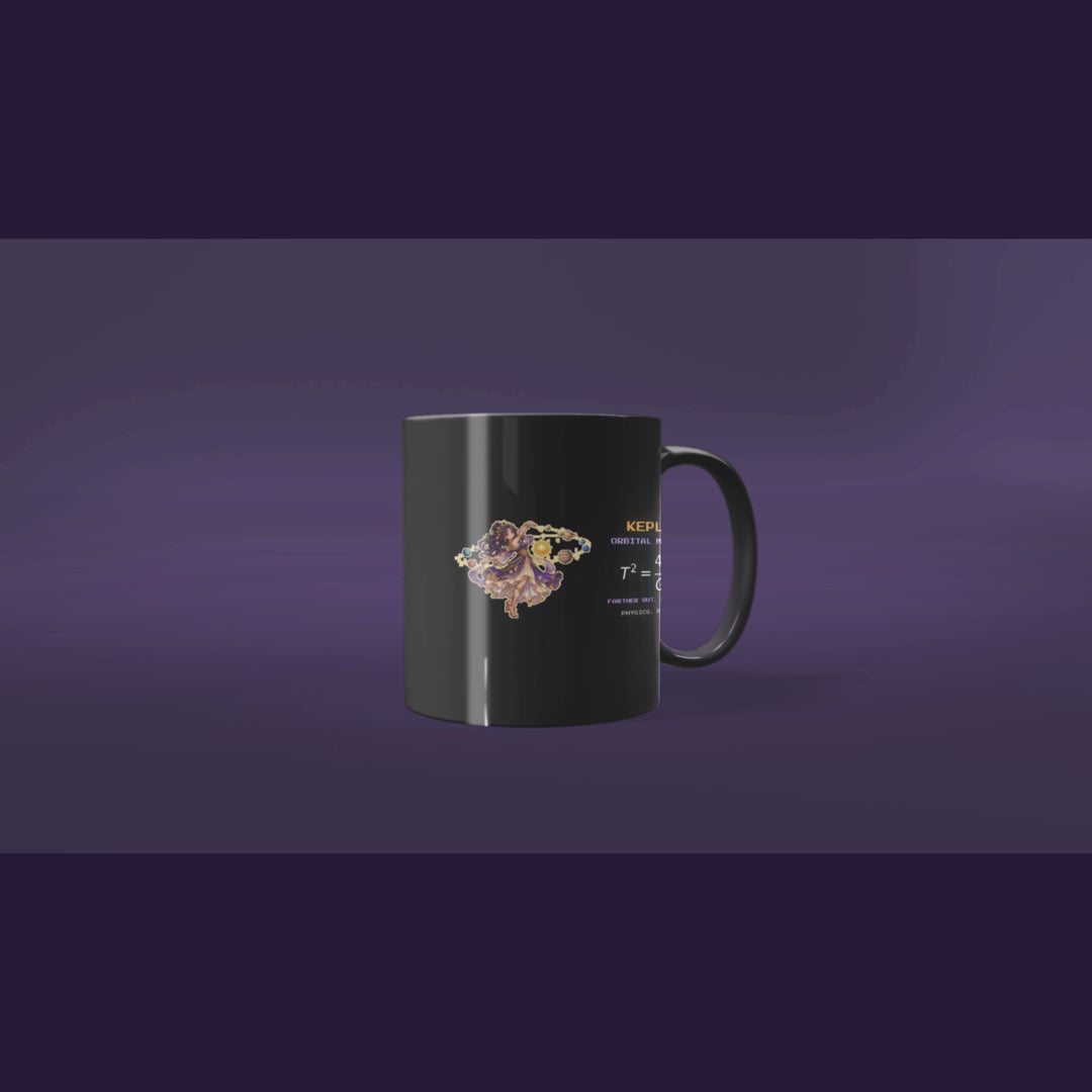 Keplora physics mug, rotating view