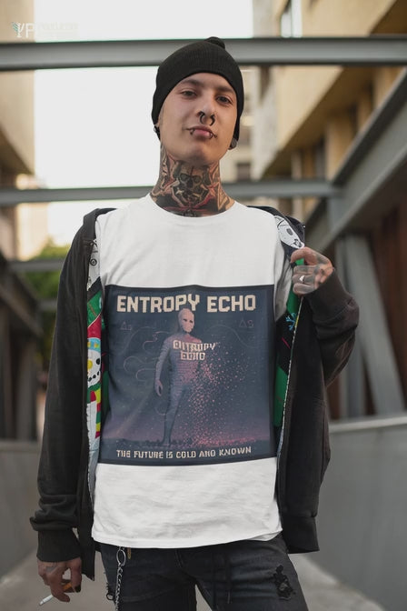 Entropy Echo worn on a model – Pixelated Physics
