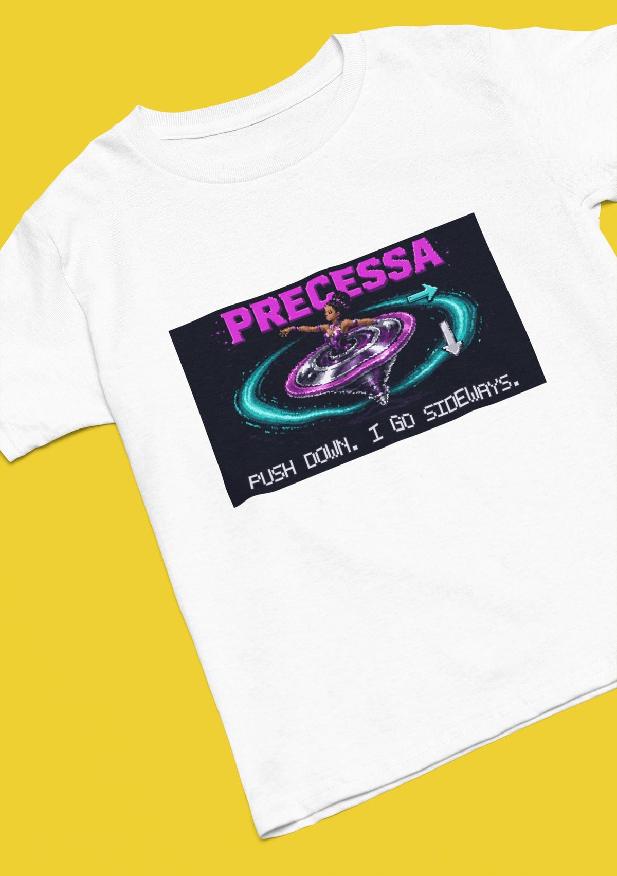 Precessa – Gyroscopic Precession Physics T-Shirt – white