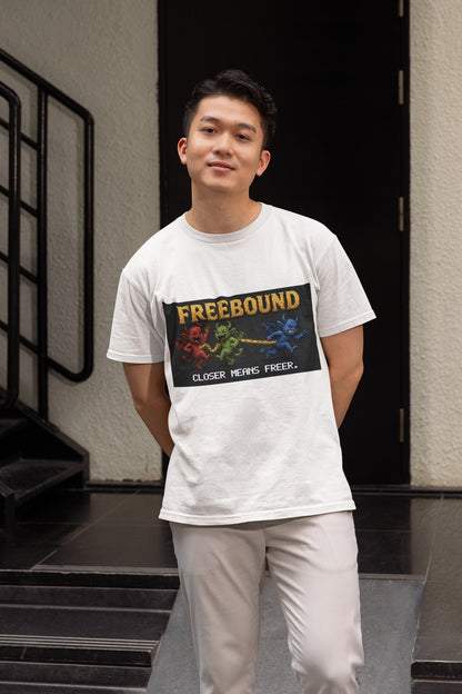 Freebound – Asymptotic Freedom (QCD) Physics T-Shirt – white