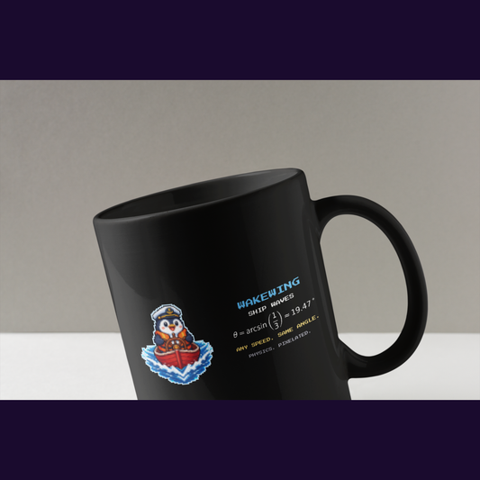 Wakewing physics mug, close-up