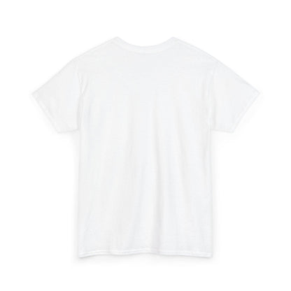 White Cryo Fault physics T-shirt, plain back view