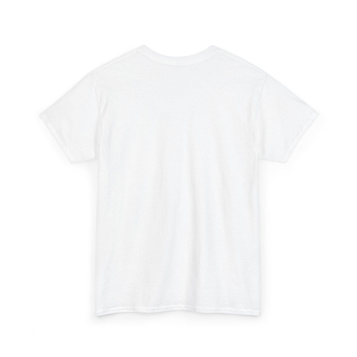 White Entropy Echo physics T-shirt, plain back view